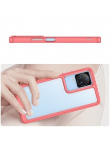 Outer Space Case Xiaomi Poco F4 5G skal med en flexibel ram röd