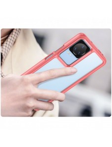 Outer Space Case Xiaomi Poco F4 5G skal med en flexibel ram röd