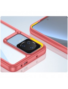 Outer Space Case Xiaomi Poco F4 5G skal med en flexibel ram röd