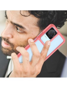 Outer Space Case Xiaomi Poco F4 5G skal med en flexibel ram röd