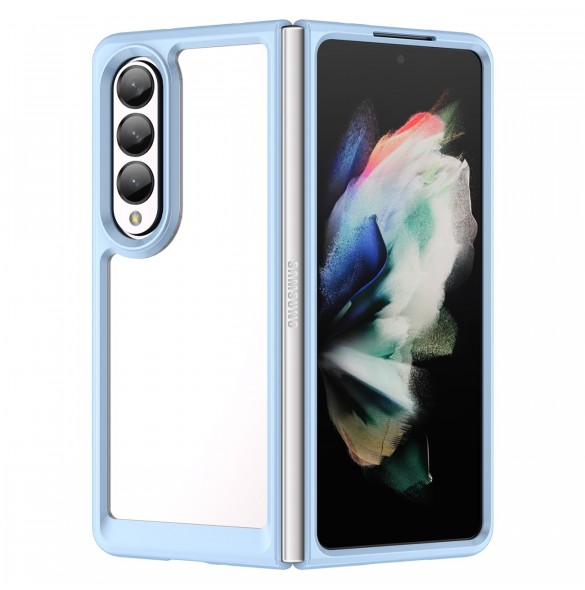 Outer Space Fodral för Samsung Galaxy Z Fold 3 skal med en flexibel ram blå