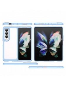Outer Space Fodral för Samsung Galaxy Z Fold 3 skal med en flexibel ram blå