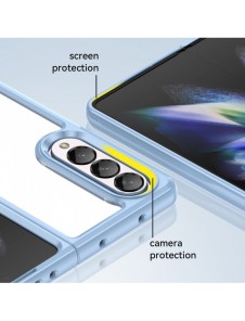 Outer Space Fodral för Samsung Galaxy Z Fold 3 skal med en flexibel ram blå