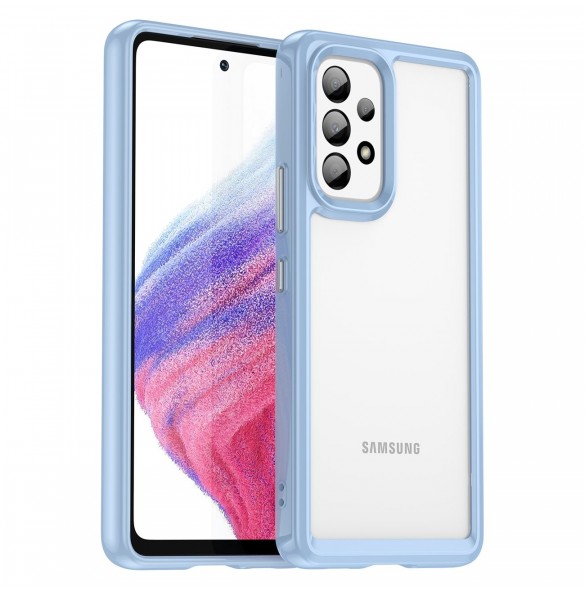 Outer Space Fodral för Samsung Galaxy A53 5G skal med en flexibel ram blå