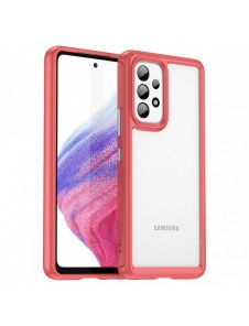 Outer Space Fodral för Samsung Galaxy A53 5G skal med en flexibel ram röd