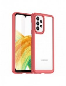 Outer Space Fodral för Samsung Galaxy A33 5G skal med en flexibel ram röd