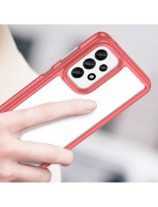 Outer Space Fodral för Samsung Galaxy A33 5G skal med en flexibel ram röd