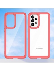 Outer Space Fodral för Samsung Galaxy A33 5G skal med en flexibel ram röd