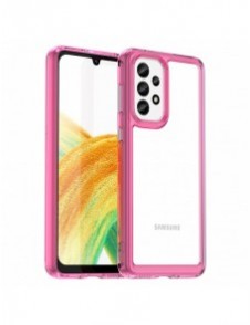 Outer Space Fodral för Samsung Galaxy A33 5G skal med en flexibel ram rosa