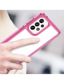 Outer Space Fodral för Samsung Galaxy A33 5G skal med en flexibel ram rosa