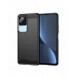 Carbon Case för Xiaomi Poco F4 5G flexibel silikon kolfodral svart