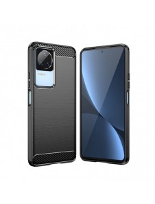 Carbon Case för Xiaomi Poco F4 5G flexibel silikon kolfodral svart