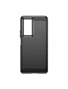 Carbon Case för Xiaomi Poco F4 5G flexibel silikon kolfodral svart