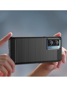 Carbon Case för Xiaomi Poco F4 5G flexibel silikon kolfodral svart