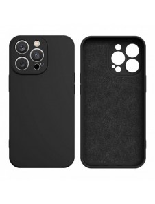 Silikonfodral till iPhone 13 Pro Max silikonskal svart