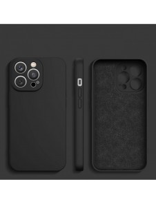 Silikonfodral till iPhone 13 Pro Max silikonskal svart