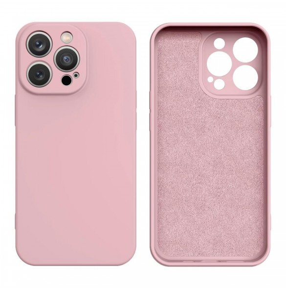Silikonfodral till iPhone 13 Pro Max silikonskal rosa