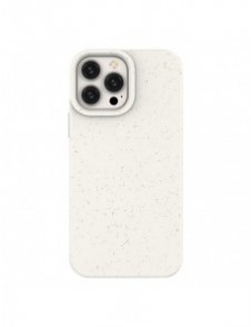 Eco Case fodral till iPhone 14 silikonnedbrytbart skal vitt