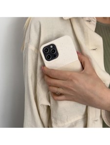 Eco Case fodral för iPhone 14 Plus silikonnedbrytbart skal mintgrönt