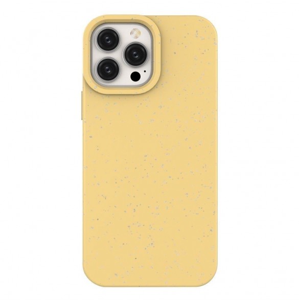 Eco Case fodral till iPhone 14 Plus silikonnedbrytbart skal gult
