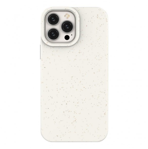 Eco Case fodral till iPhone 14 Plus silikonnedbrytbart skal vitt