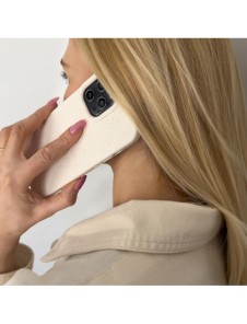 Eco Case fodral till iPhone 14 Plus silikonnedbrytbart skal vitt