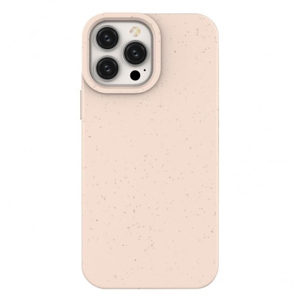 Eco Case fodral för iPhone 14 Pro silikonnedbrytbart skal rosa
