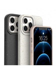 Eco Case fodral för iPhone 14 Pro Max silikonnedbrytbart skal marinblått