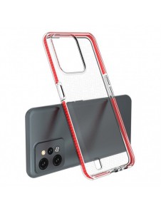 Spring Case för Realme C31 silikonfodral med en ram ljusrosa