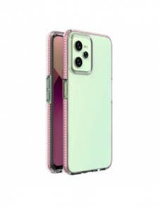 Spring Case fodral för Realme C35 silikonöverdrag med ram ljusrosa