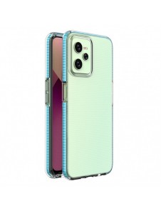 Spring Case för Realme C35 silikonöverdrag med ram ljusblå