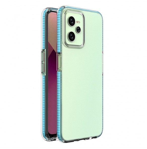 Spring Case för Realme C35 silikonöverdrag med ram ljusblå