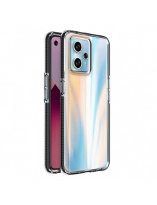 Spring Case för Realme 9 Pro+ / Realme 9 silikonskydd med ram svart