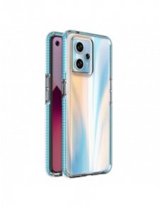 Spring Case för Realme 9 Pro+ / Realme 9 silikonöverdrag med ram ljusblå