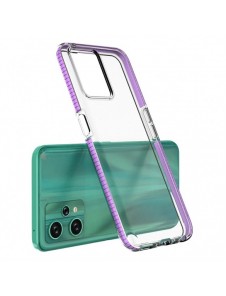 Spring Case för Realme 9 Pro silikonöverdrag med ram ljusrosa