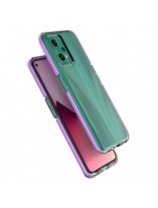 Spring Case för Realme 9 Pro silikonöverdrag med ram ljusblå