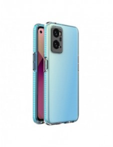 Spring Case Cover för Realme 9i, Oppo A36 / A76 / A96 Silikonskydd med ram Ljusblå
