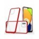 Klart 3-i-1 fodral för Samsung Galaxy A03 silikonskal med ram röd
