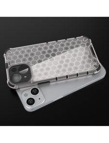 Honeycomb-fodral till iPhone 14 pansarhybridskal svart