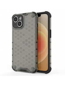 Honeycomb-fodral till iPhone 14 Plus pansarhybridskal svart