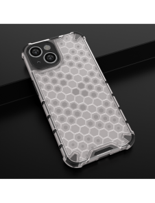 Honeycomb-fodral till iPhone 14 Plus pansarhybridskal svart