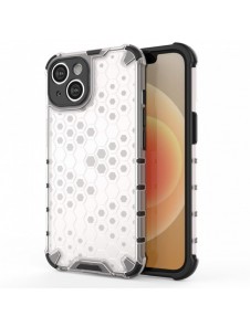 Honeycomb-fodral för iPhone 14 Plus pansarhybridskal transparent