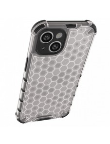 Honeycomb-fodral för iPhone 14 Plus pansarhybridskal transparent