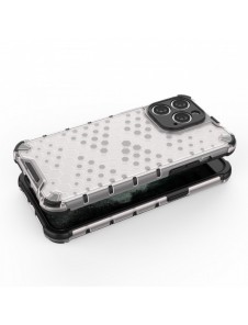 Honeycomb-fodral till iPhone 14 Pro pansarhybridskal svart