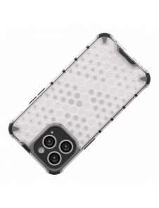 Honeycomb-fodral till iPhone 14 Pro pansarhybridskal svart