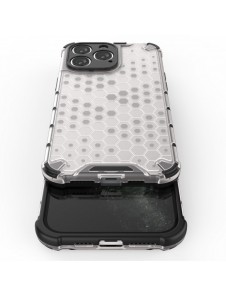 Honeycomb-fodral till iPhone 14 Pro pansarhybridskal blå