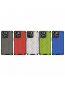 Honeycomb-fodral till iPhone 14 Pro Max pansarhybridskal svart