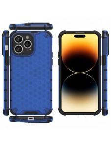 Honeycomb-fodral till iPhone 14 Pro Max pansarhybridskal blå