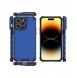 Honeycomb-fodral till iPhone 14 Pro Max pansarhybridskal blå
