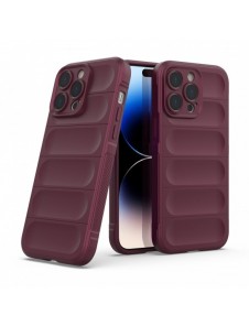 Magic Shield Case-fodral till iPhone 14 Pro Max elastiskt pansarfodral i vinröd